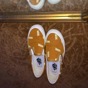 Brand new slip on womens Vans mustard color